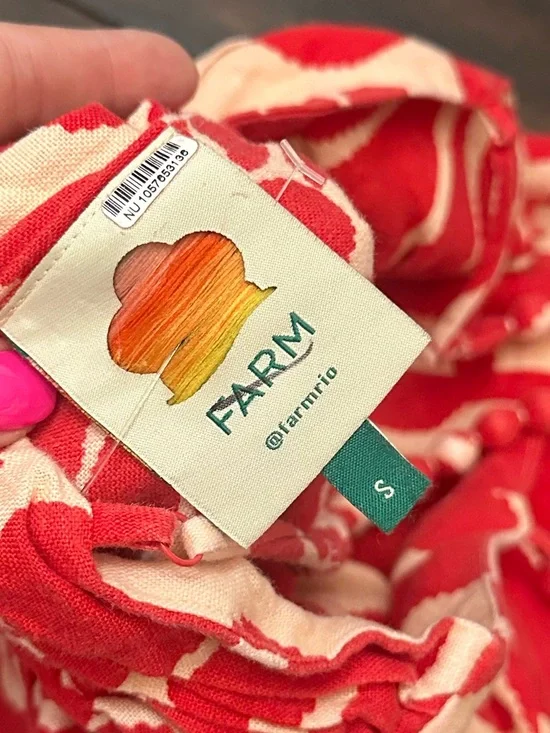 FARM Rio Red Palermo Sleeveless Midi Dress Size Small 38470 - Picture 10 of 16